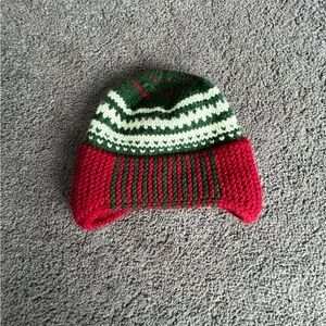 Cozy Red and Green Kids Knit Hat